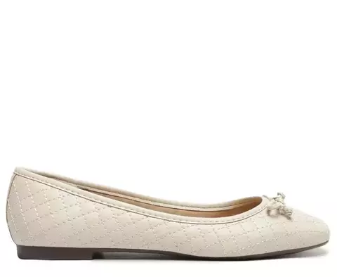 Sapatilha Matelassê Laço Branca