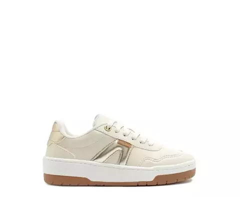 Tênis AC1119 Infantil Bege e Dourado