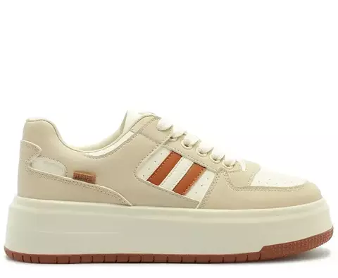 Tênis Aura Bege e Marrom