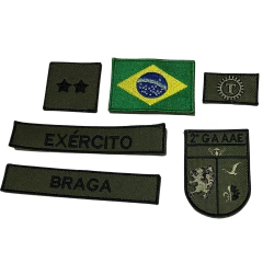 Kit Bordado Baixa Visibilidade Farda Modelo Novo Exercito Eb