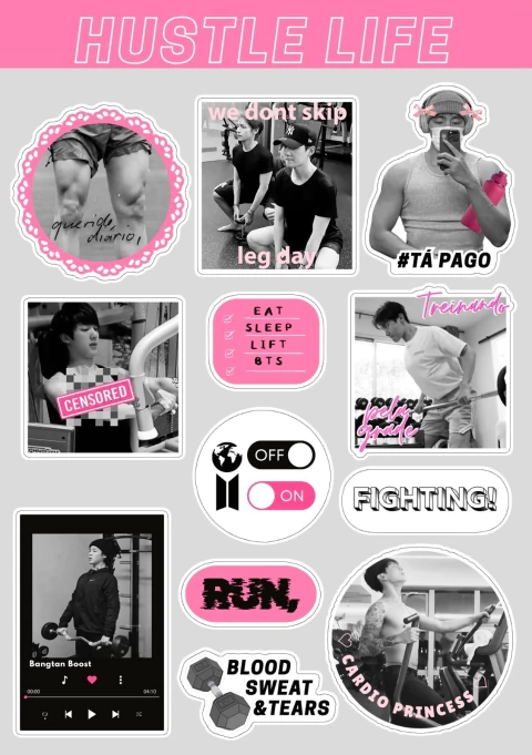 Cartela de Adesivo | HUSTLE LIFE - comprar online