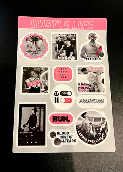 Cartela de Adesivo | HUSTLE LIFE - lemo