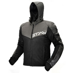 CAMPERA SOFTSHELL TECH CON CAPUCHA NEGRA/GRIS STAV