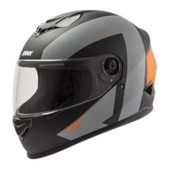 CASCO INTEGRAL HAWK RS1 T-RACER NEGRO GRIS/NARANJA FLU MATE