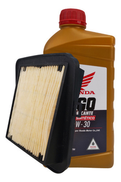 KIT FILTRO AIRE ORIGINAL Y ACEITE HGO SEMI SINTETICO NEW TITAN 150