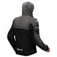 CAMPERA SOFTSHELL TECH CON CAPUCHA NEGRA/GRIS STAV - comprar online