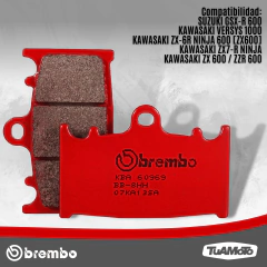 PASTILLA DE FRENO DELANTERA SINTERIZADA VERSYS 1000/NINJA 600 BREMBO - tienda online