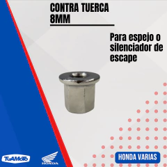 CONTRA TUERCA 8MM ESPEJO HONDA - Tuamoto Mayorista