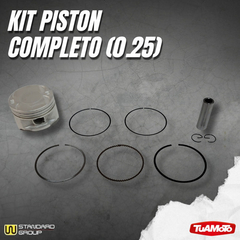 KIT PISTON COMPLETO HONDA CBX/XR 250 TORN. (0.25) W.STANDARD - Tuamoto Mayorista