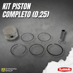 KIT PISTON COMPLETO HONDA CBX/XR 250 TORN. (0.25) W.STANDARD - Tuamoto Mayorista