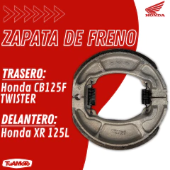 ZAPATA DE FRENO TRASERA HONDA CB125F / DELANTERA NXR 125L BROSS - Tuamoto Mayorista