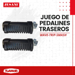 JUEGO PEDALINES TRASEROS WAVE/TRIP/SMASH X 2 JUSANI - Tuamoto Mayorista