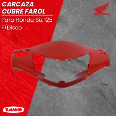 CARCAZA CUBRE FAROL HONDA BIZ 125 ROJA R363R FRENO A DISCO - Tuamoto Mayorista