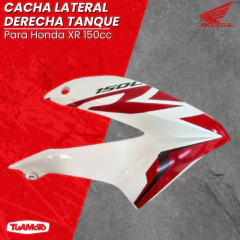 CACHA TANQUE DERECHA HONDA XR 150L BLANCA - Tuamoto Mayorista