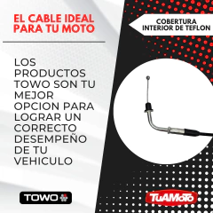 CABLE ACELERADOR COMPLETO YAMAHA CRYPTON TOWO - Tuamoto Mayorista