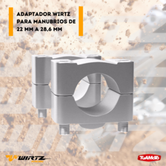 ADAPTADOR MANUBRIO DE 22 A 28.6 WIRTZ PLATA - Tuamoto Mayorista