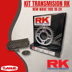 KIT TRANSMISIÓN HONDA NEW WAVE 110 S 428/37-14 104E RK 2018 - Tuamoto Mayorista
