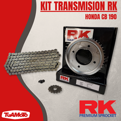 KIT TRANSMISIÓN HONDA CB190 428/45-14 132E RK - Tuamoto Mayorista