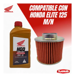 KIT FILTRO AIRE ORIGINAL Y ACEITE HGO SEMI SINTETICO ELITE 125 en internet