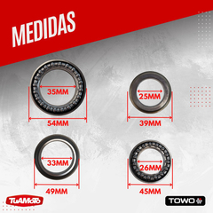 CUBETAS DE DIRECCIÓN HONDA WAVE/WAVE 110 TOWO - tienda online
