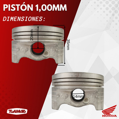 PISTON 1.00 HONDA CG 150 TITAN / XR 150L - Tuamoto Mayorista