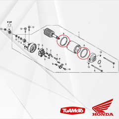 Imagen de ORING MOTOR ARRANQUE HONDA CB500/AFRICA/CBR/VARADERO