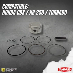 KIT PISTON COMPLETO HONDA CBX/XR 250 TORN. (STD) W.STANDARD - tienda online