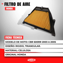FILTRO DE AIRE HONDA CBR 600RR 2003/2005 - tienda online