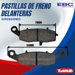 PASTILLA DE FRENO DELANTERO FA229 VERSYS KLE 650 07-14 ER6N NINJA VSTROM 650/1000 EBC - tienda online