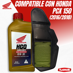 KIT FILTRO AIRE ORIGINAL Y ACEITE HGO SEMI SINTETICO PCX 150 16/18 - tienda online