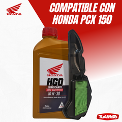 KIT FILTRO AIRE ORIGINAL Y ACEITE HGO SEMI SINTETICO PCX 150 19/22 - tienda online