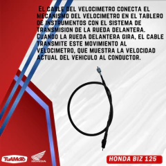 CABLE VELOCÍMETRO HONDA BIZ 125 (2012/2014) - comprar online