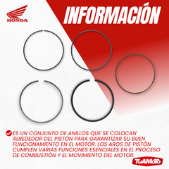 Imagen de AROS DE PISTON ESTÁNDAR HONDA XR 125L