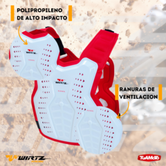 Imagen de PECHERA WIRTZ ELEVATE BLANCA/INTERIOR ROJO