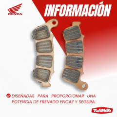 Imagen de PASTILLAS DE FRENO DELANTERAS CALIPER DERECHO HONDA VARADERO