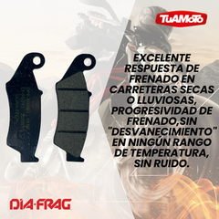 Imagen de PASTILLA DE FRENO DELANTERA FALCON/TORNADO/BIZ PD860 - DIAFRAG