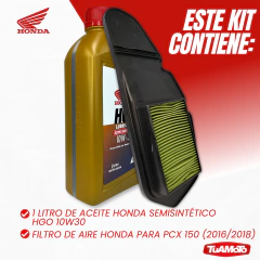 KIT FILTRO AIRE ORIGINAL Y ACEITE HGO SEMI SINTETICO PCX 150 16/18 - tienda online