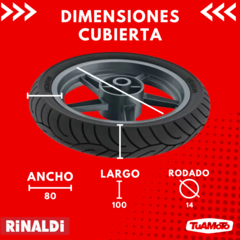 CUBIERTA 80/100-14 BS32 RINALDI