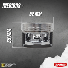 KIT PISTON COMPLETO HONDA BIZ 125 52.4 (0.25)