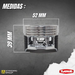 KIT PISTON COMPLETO HONDA BIZ 125 52.4 (0.25)