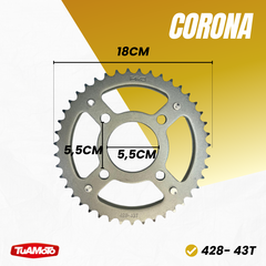 KIT DE TRANSMISIÓN CG 150 43/16-118 428HS PRO-CHAIN GOLD