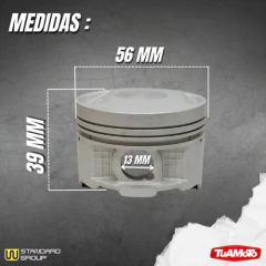 KIT PISTON COMPL. HONDA CG125/NXR 125/FAN (STD) W.STANDARD