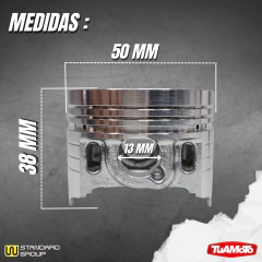 KIT PISTON COMPLETO HONDA WAVE 110 50MM ESTÁNDAR