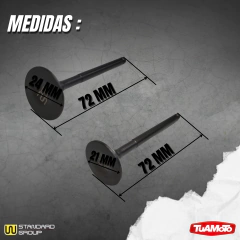 JUEGO DE VALVULAS ADMISIÓN Y ESCAPE HONDA BIZ 125