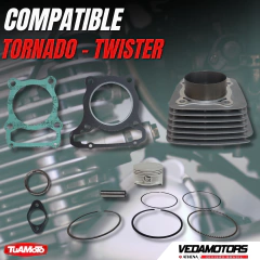 KIT CILINDRO/PISTON POTENCIADO A 293CCTWISTER/TORNADO VEDAMOTORS