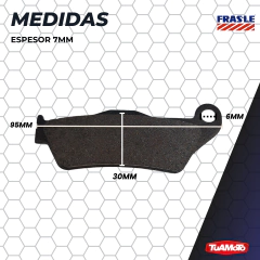 PASTILLA DE FRENO DELANTERO YAMAHA FZ 16/ROUSER 180/NS 200 PD/883 FRAS-LE - comprar online