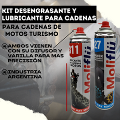 KIT DESENGRASANTE Y LUBRICANTE PARA CADENAS TURISMO 400ML - comprar online
