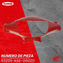 CARCAZA CUBRE FAROL HONDA BIZ 125 ROJA R363R FRENO A DISCO - comprar online
