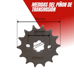 PIÑON DE TRANSMISIÓN 14T HONDA WAVE 110S - comprar online