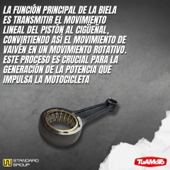 BIELA COMPLETA HONDA BIZ 100/WAVE/SMASH CORTA (94x13) - comprar online